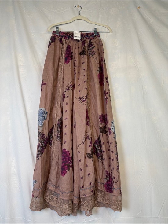Free People Pants - Free People Dusty Mauve Floral Wide-Leg Pants